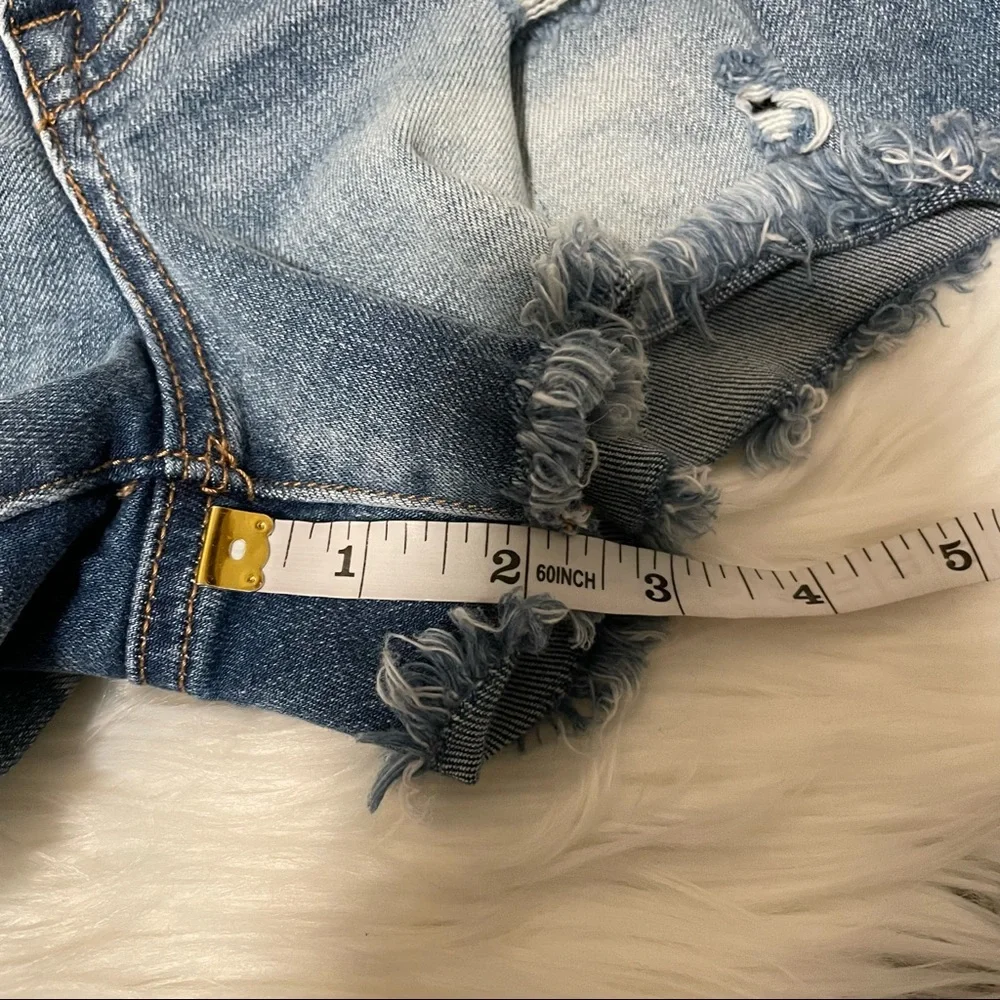 Aeropostale Cut Off Distressed Destroyed Denim Short Shorts Cutoffs Festival